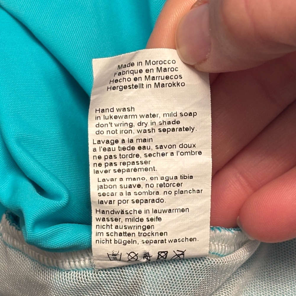 Turquoise Ruched Swimsuit - Picture 10 of 11